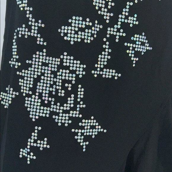 SHEIN BAE Rhinestone Floral Pattern Split Thigh Cami Dress Size Large - Picture 8 of 13